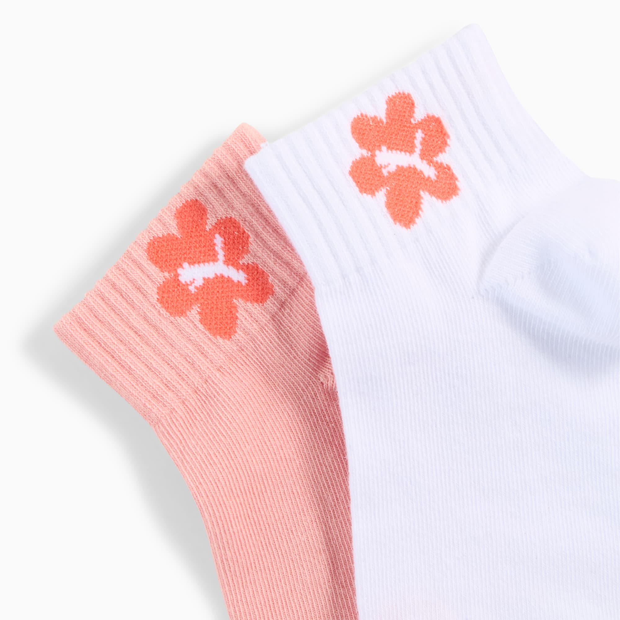 Calcetines tobilleros juveniles (pack de 2), white / pink, large