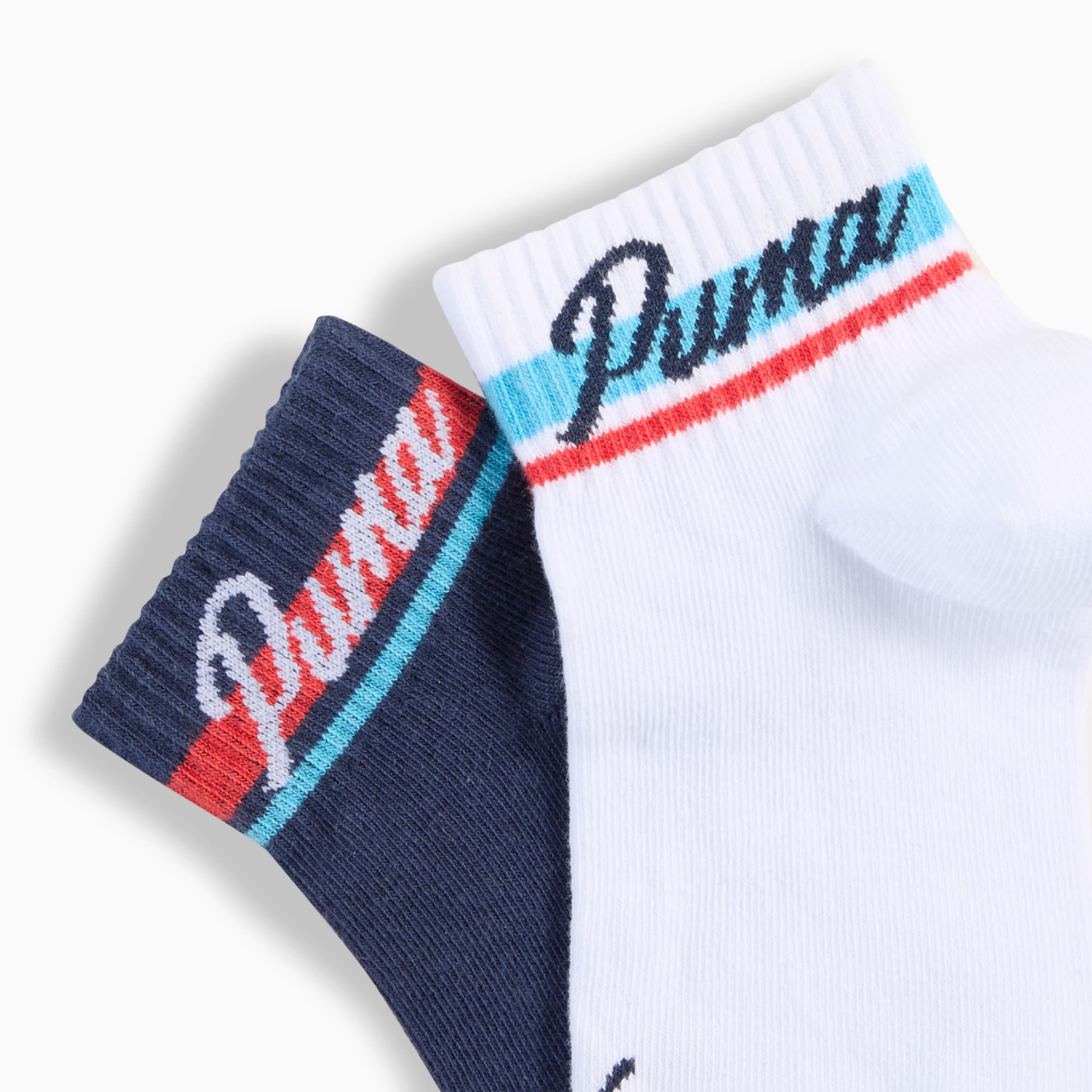 Quarter Socks Youth (2-pack), white / navy, large