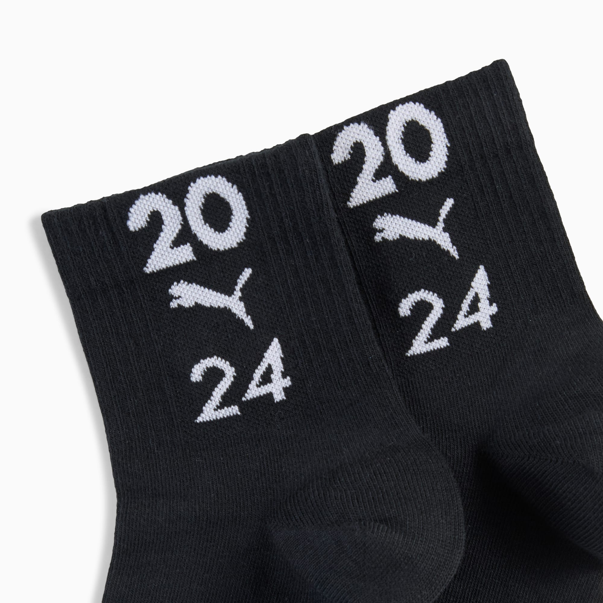 Korte uniseks crew-sportsokken (set van 1), Black / Glow In The Dark, large