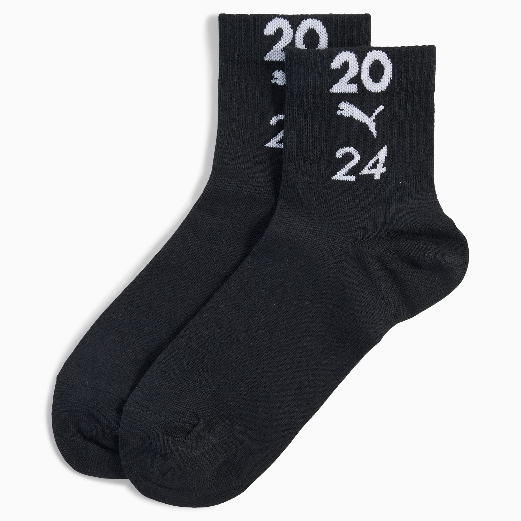 Korte uniseks crew-sportsokken (set van 1), Black / Glow In The Dark, large