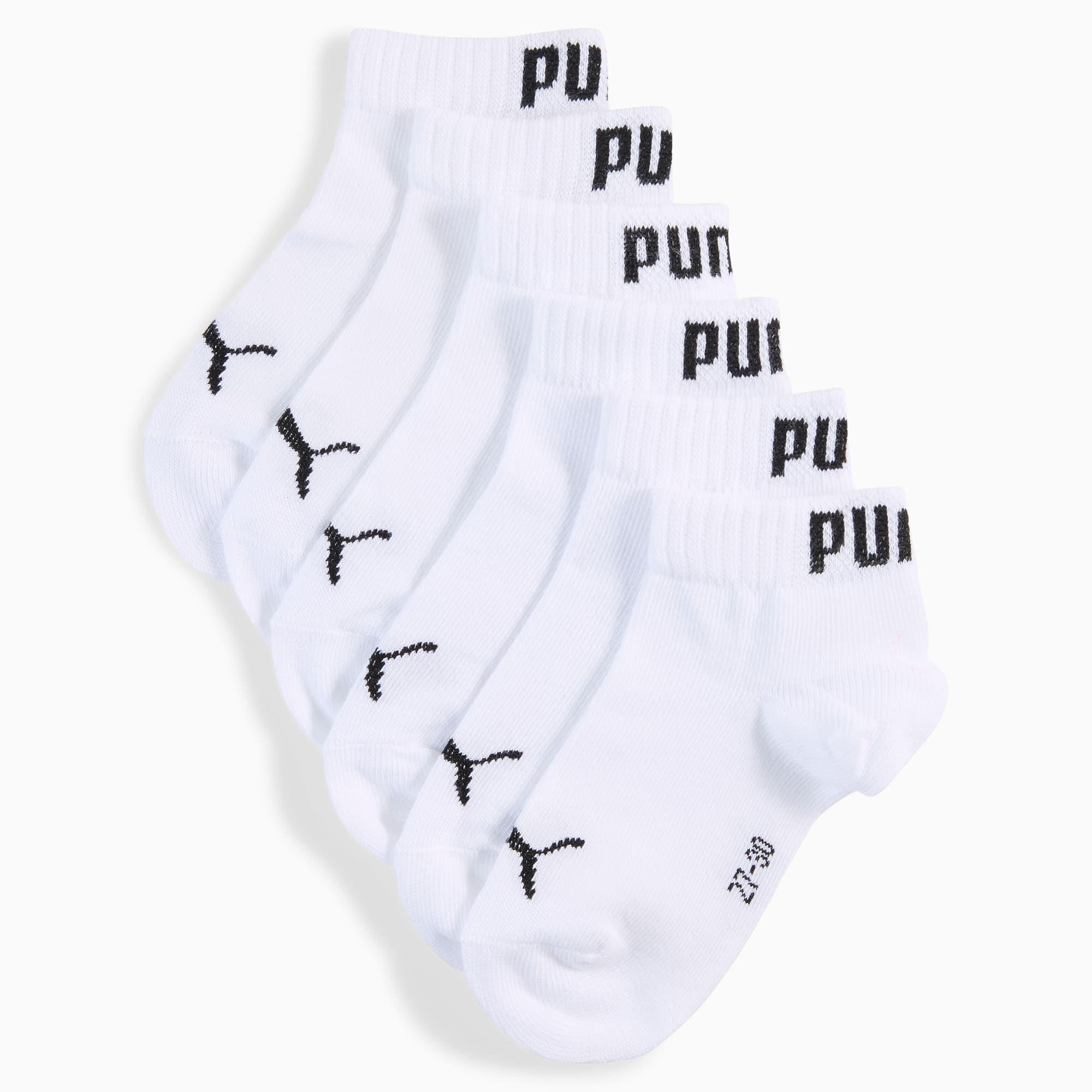 Quarter Socks Youth (3-pack), white, large