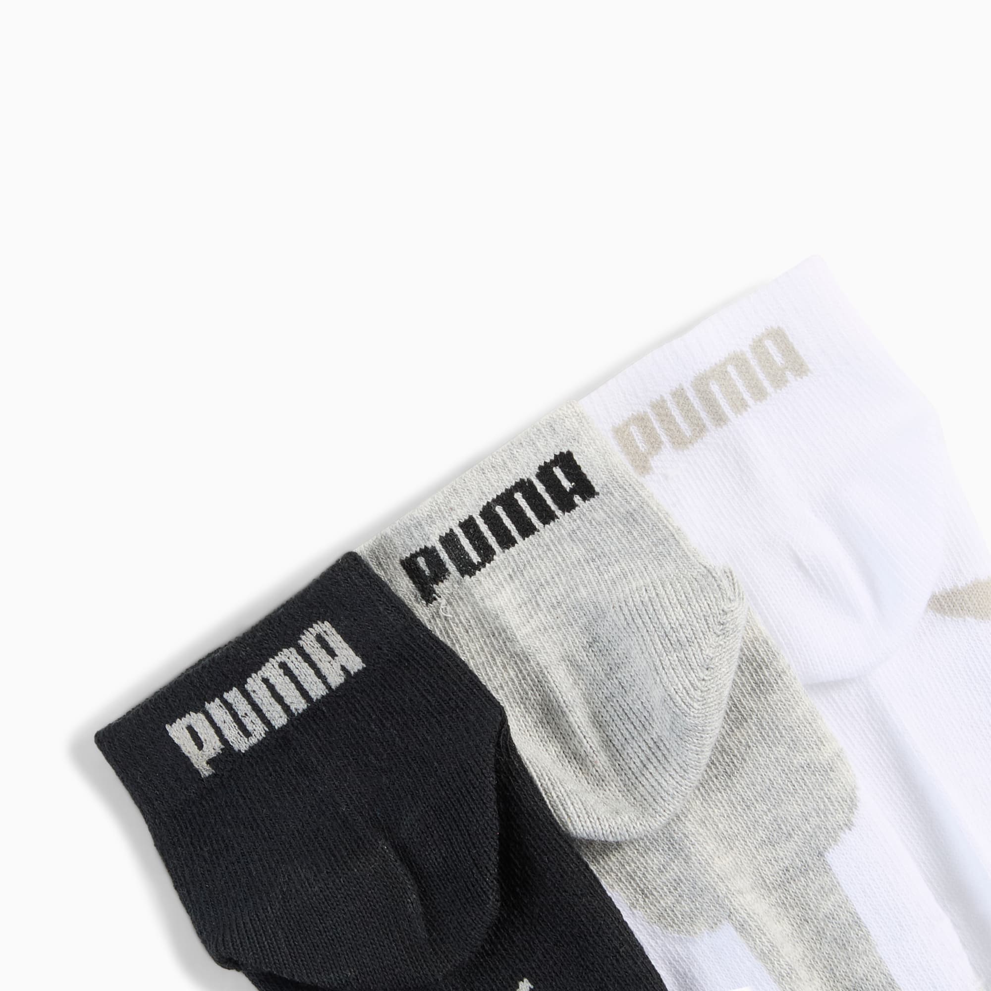 Calcetines tobilleros juveniles (pack de 3), white / grey / black, large