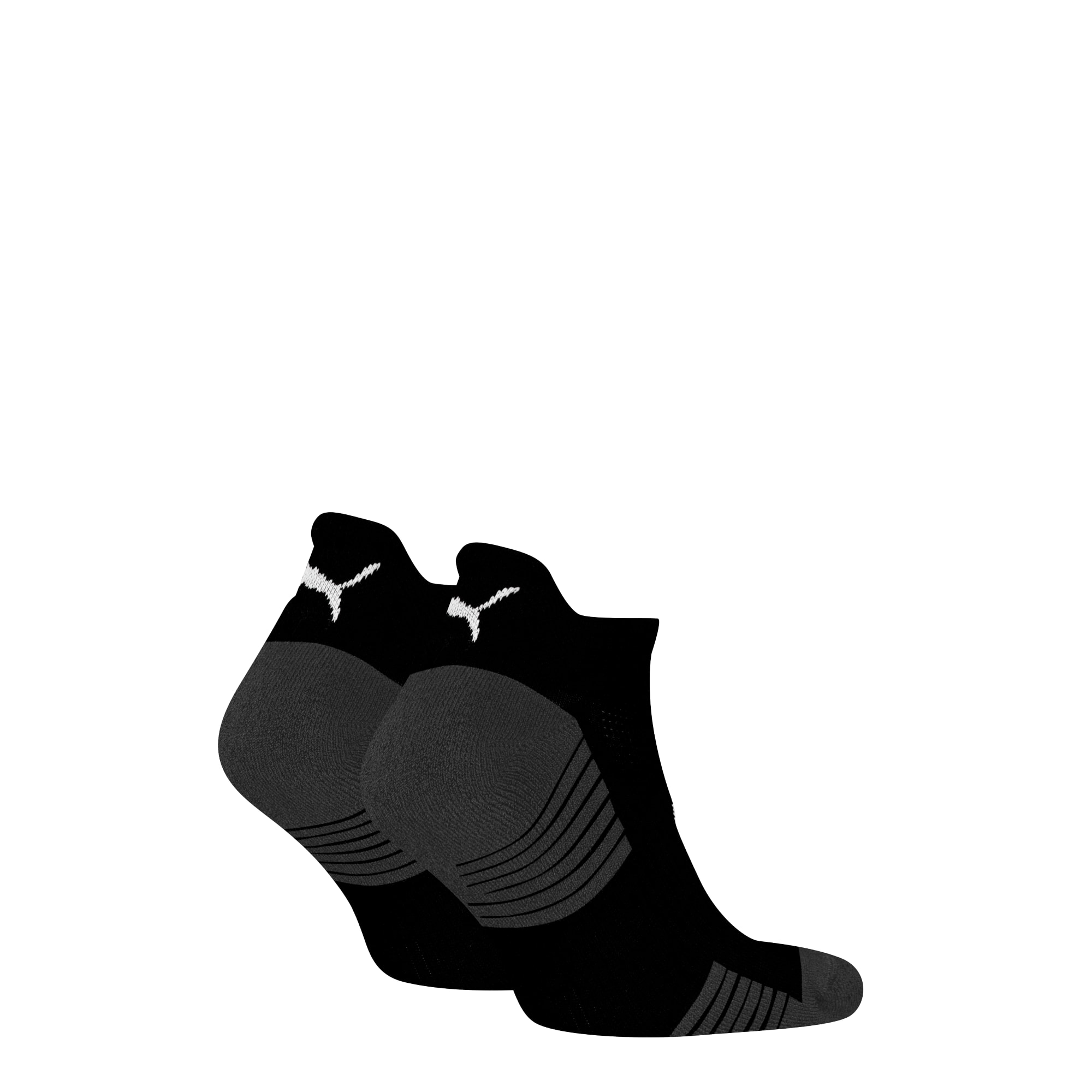 PUMA Unisex Sneaker Socks 2 pack, Black, large