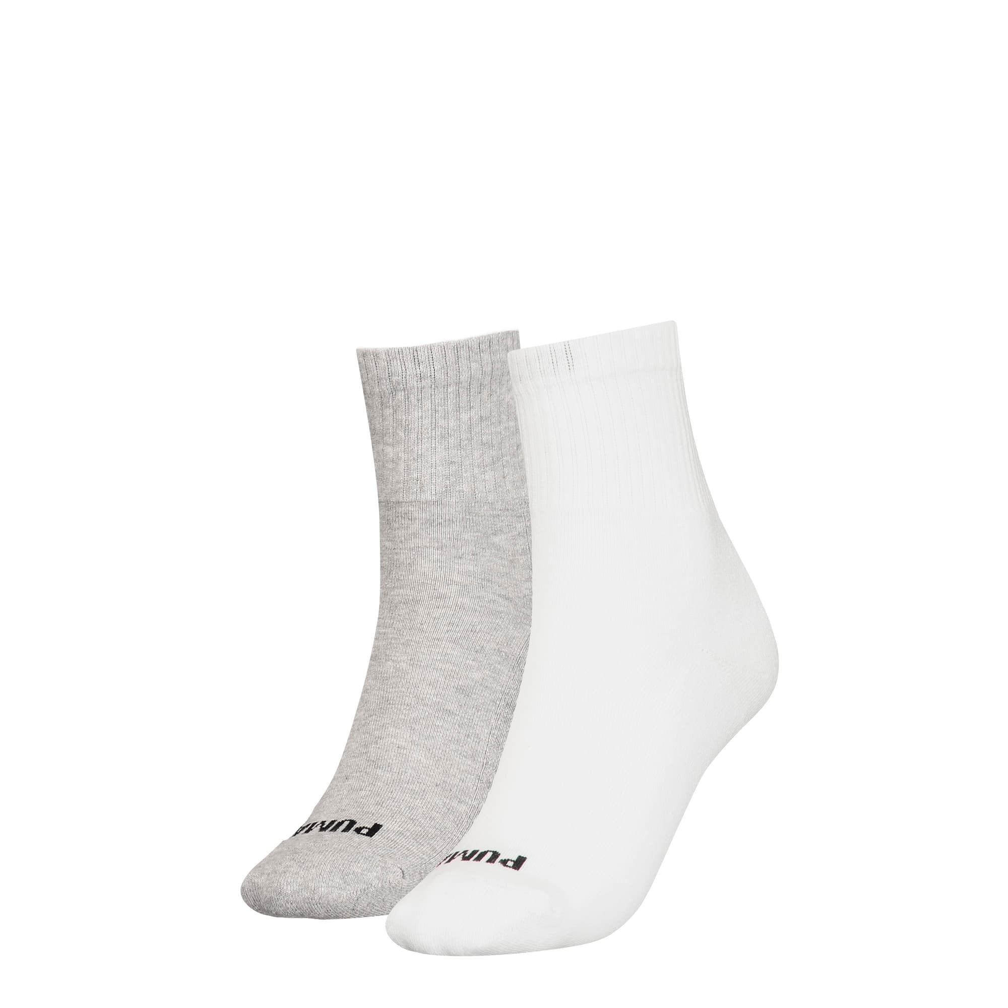 PUMA Heart Short Socks 2 Pack White Grey Melange PUMA Shop All Puma PUMA