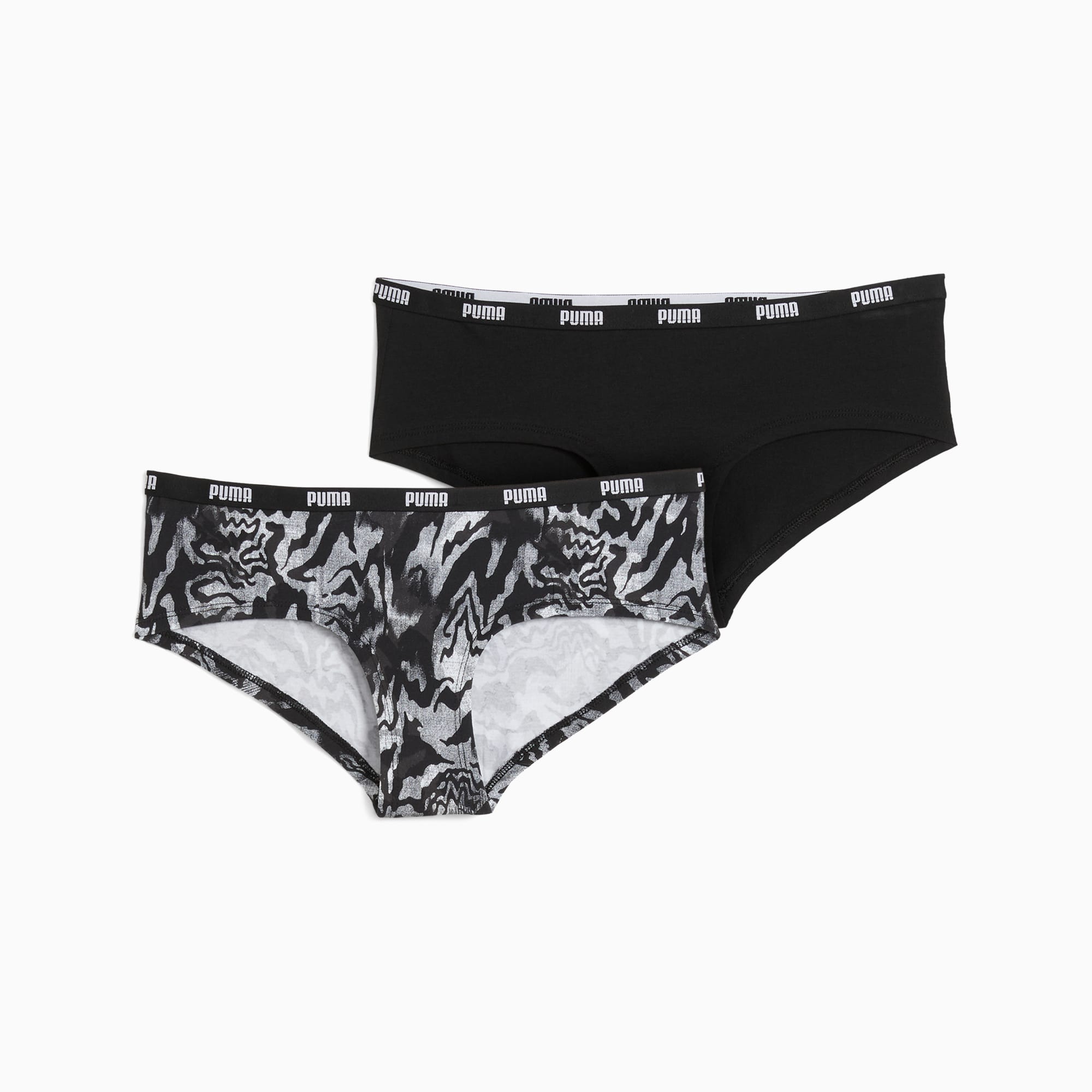 Damskie figi typu hipster z niskim stanem (2 pary), black, large