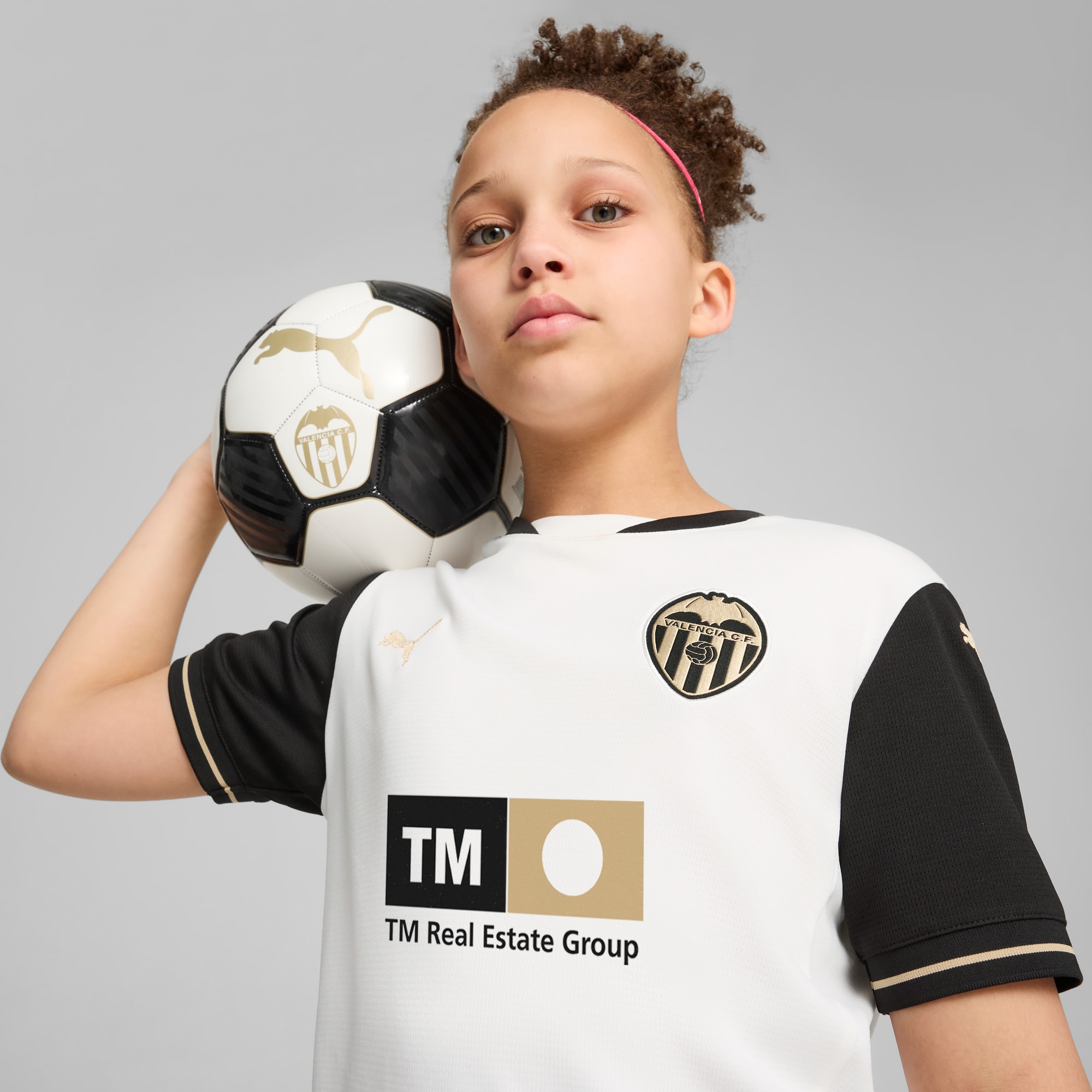 Valencia CF 24/25 Heimtrikot Teenager, PUMA White-PUMA Black, large