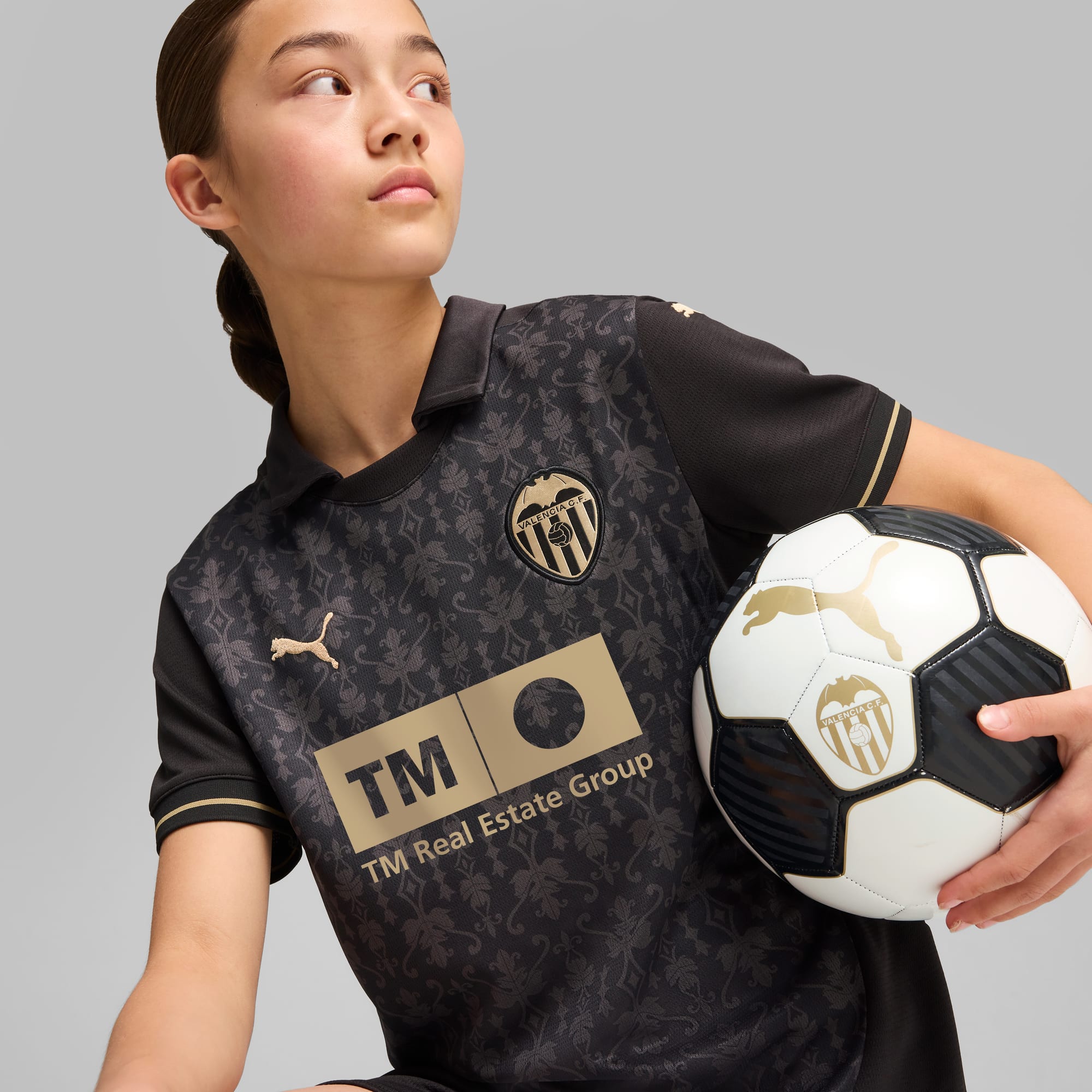 Valencia CF 24/25 Away Jersey Youth, PUMA Black-PUMA Gold, large