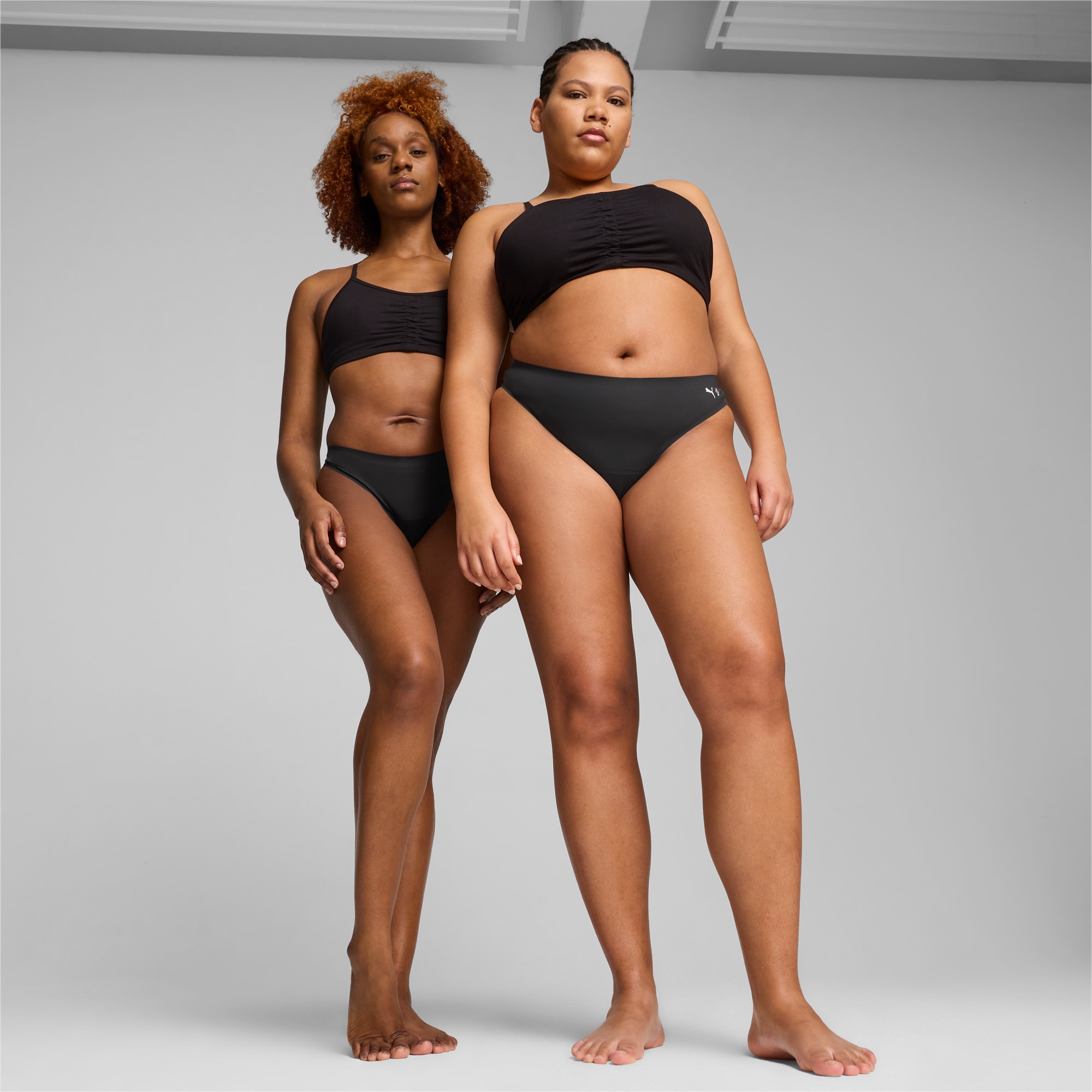 PUMA x Modibodi Seamfree Active Thong Light-Moderate, Black, large