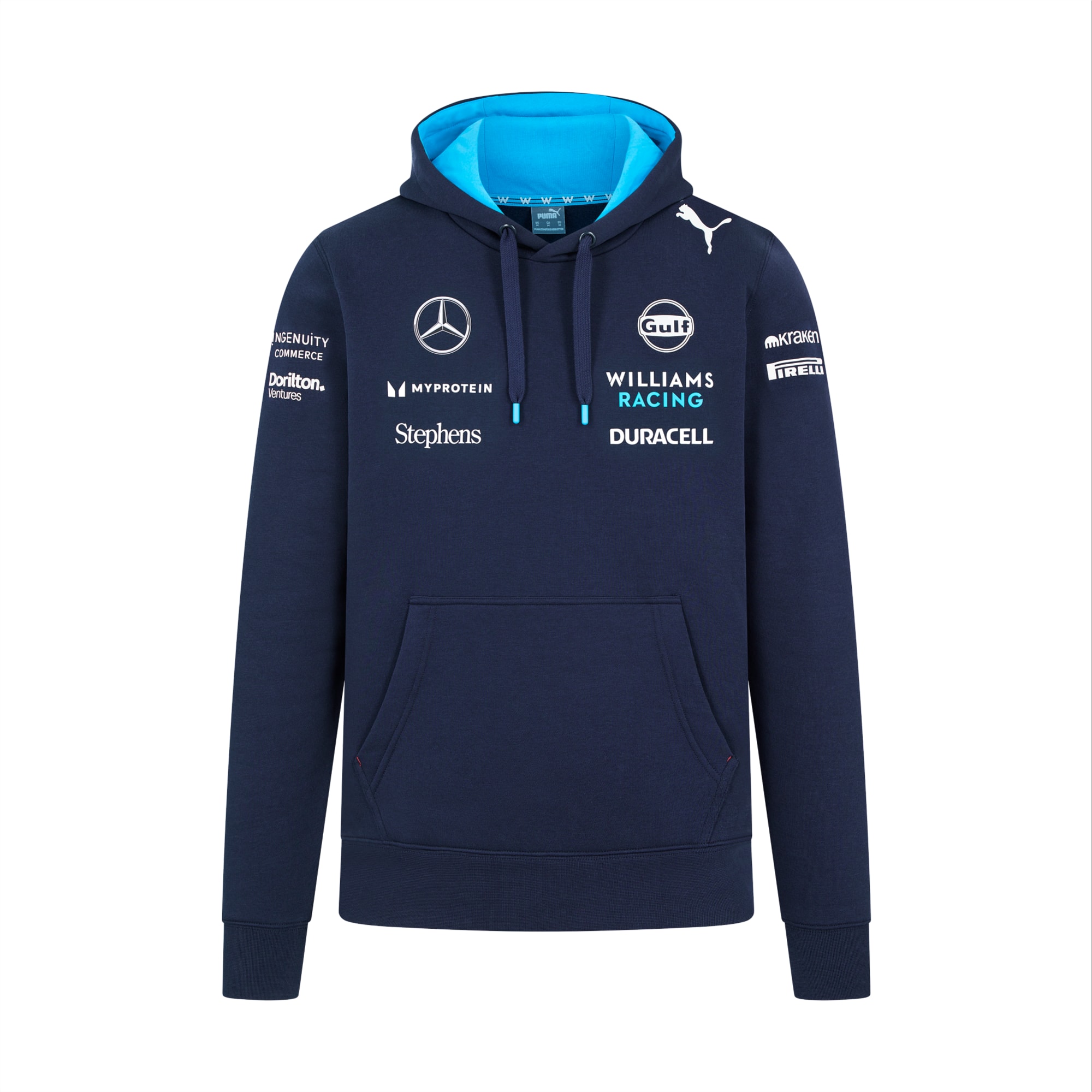 Mens navy puma hoodie clearance