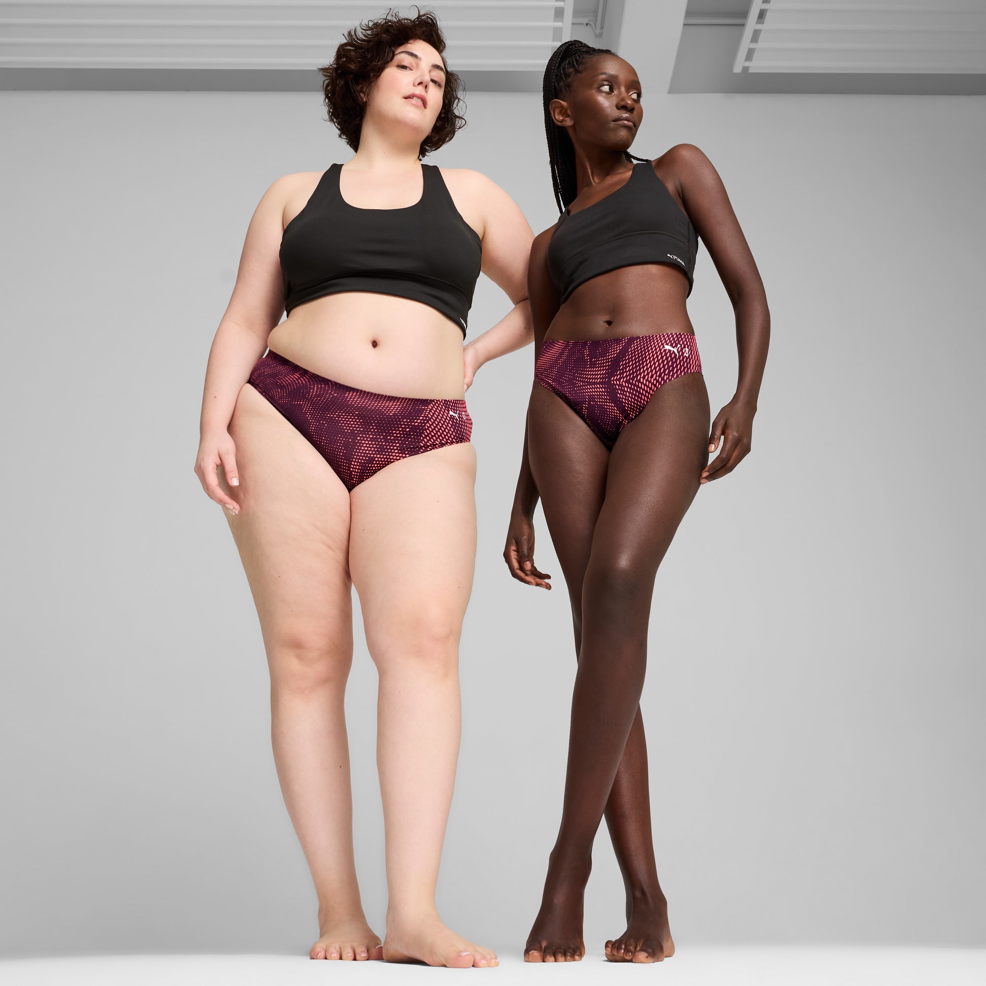 PUMA x Modibodi Seamfree Active Moderate-Heavy Bikini, Flame Haze Pink, large