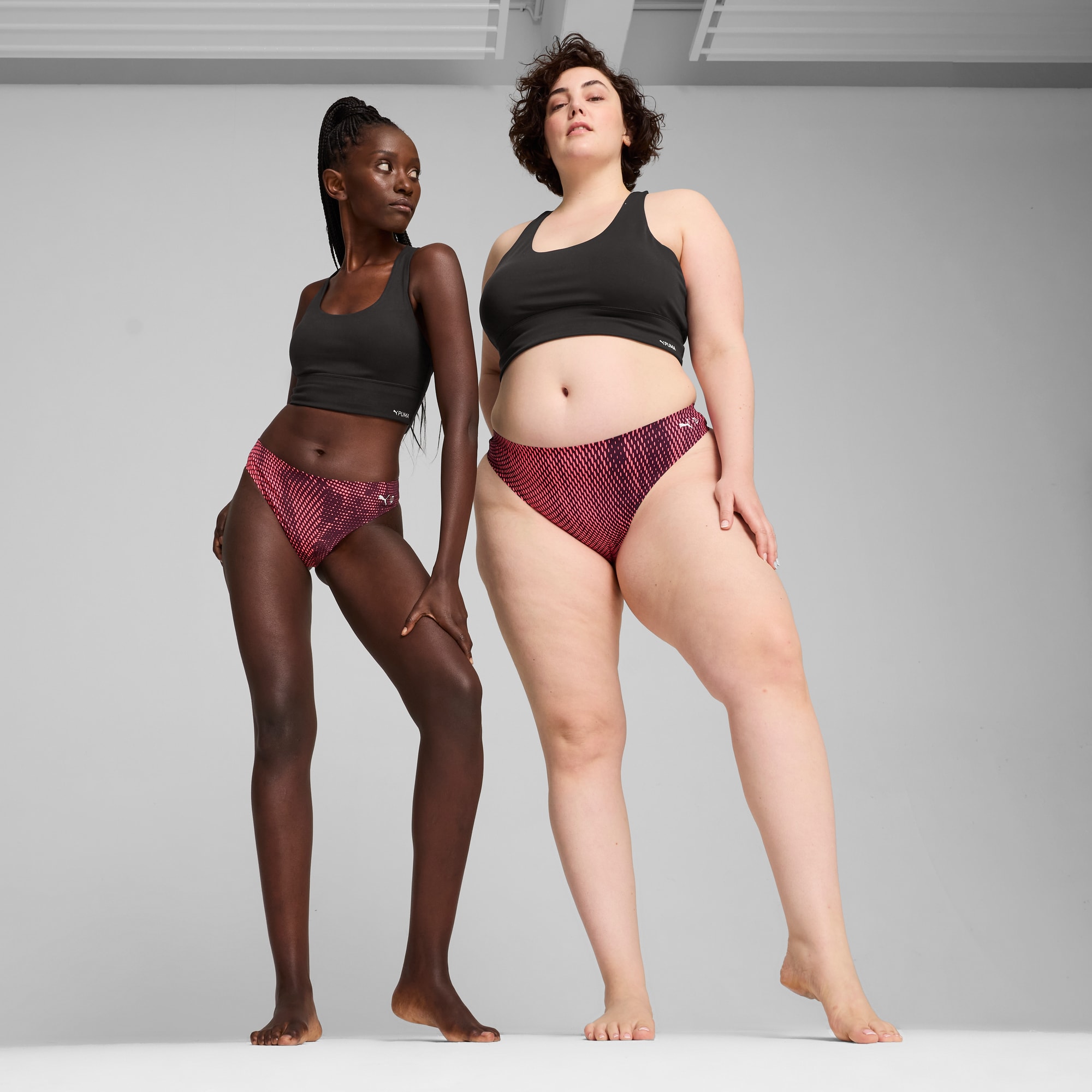 PUMA x Modibodi Seamfree Active Light-Moderate Thong, Flame Haze Pink, large