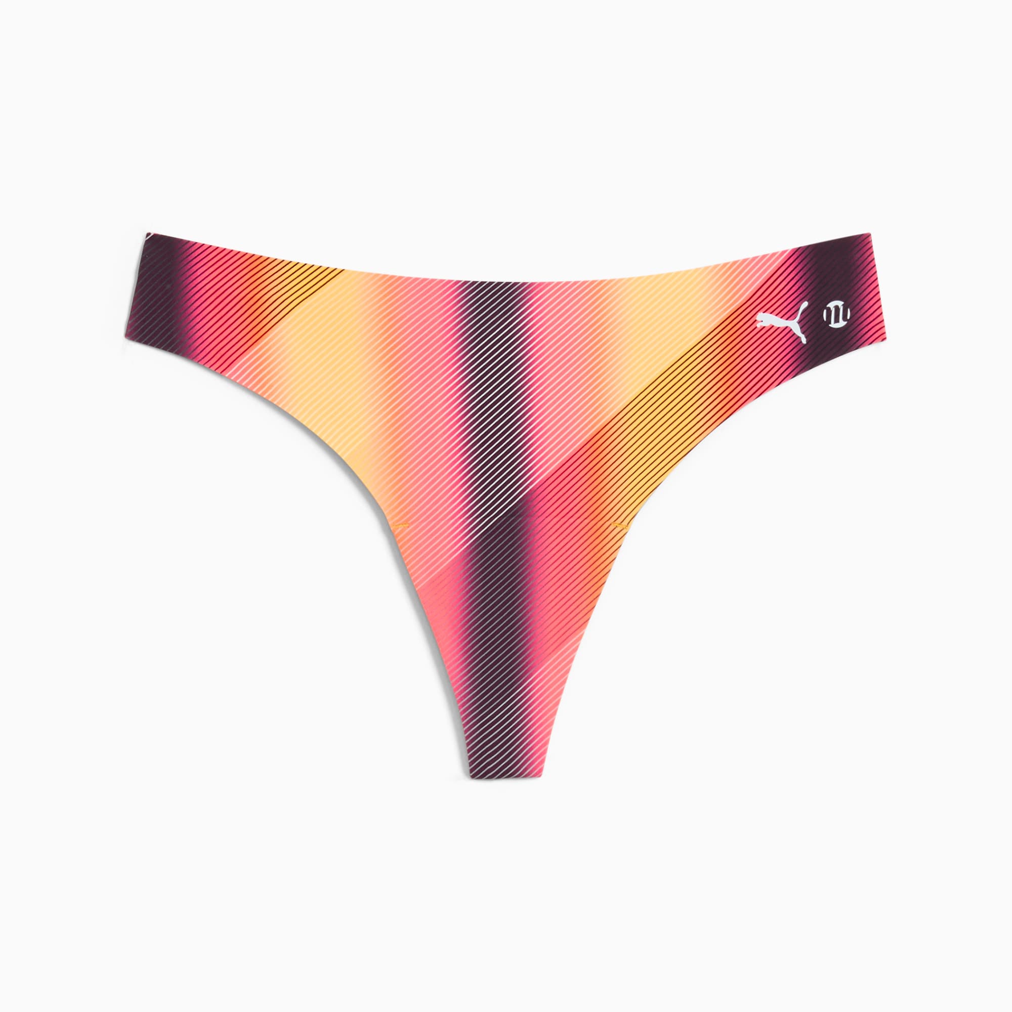 PUMA x Modibodi Seamfree Active Light-Moderate Thong, Sunset Glow Yellow, large