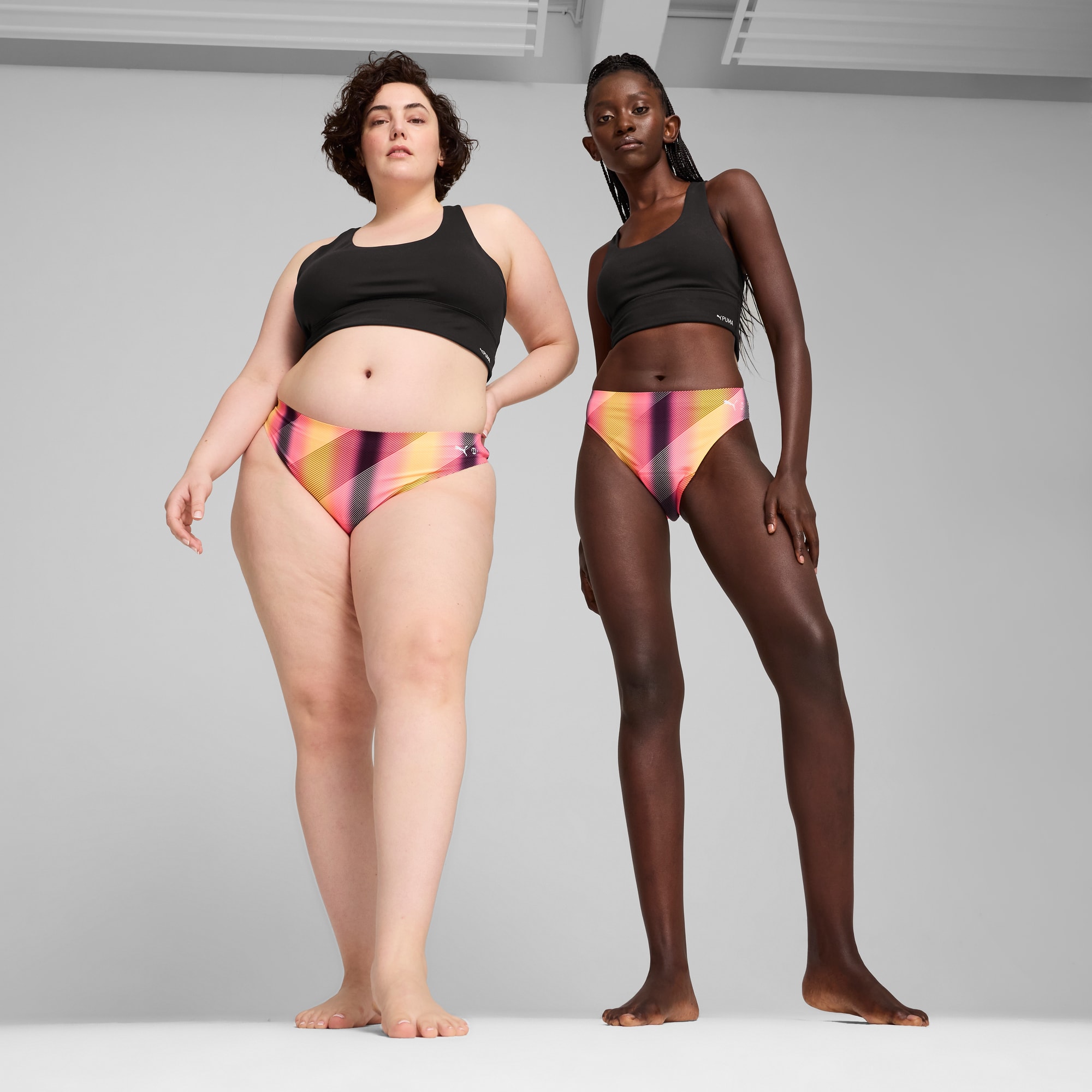 PUMA x Modibodi Seamfree Active Light-Moderate Thong, Sunset Glow Yellow, large