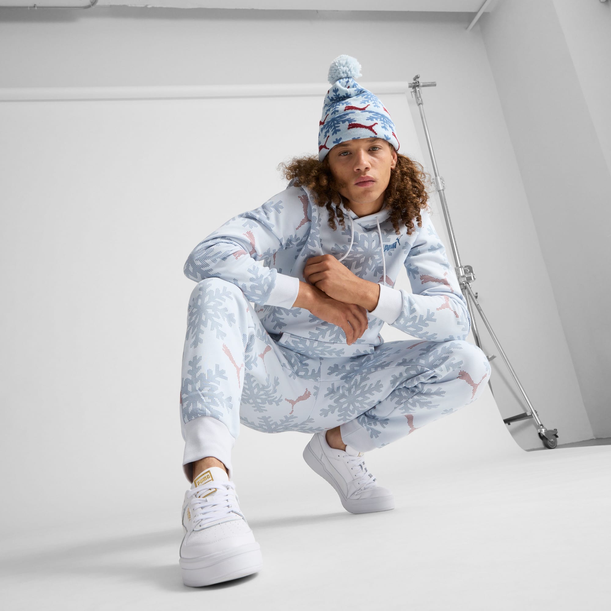 Fair Isle Winter Pom Pom Snowflake Beanie | PUMA