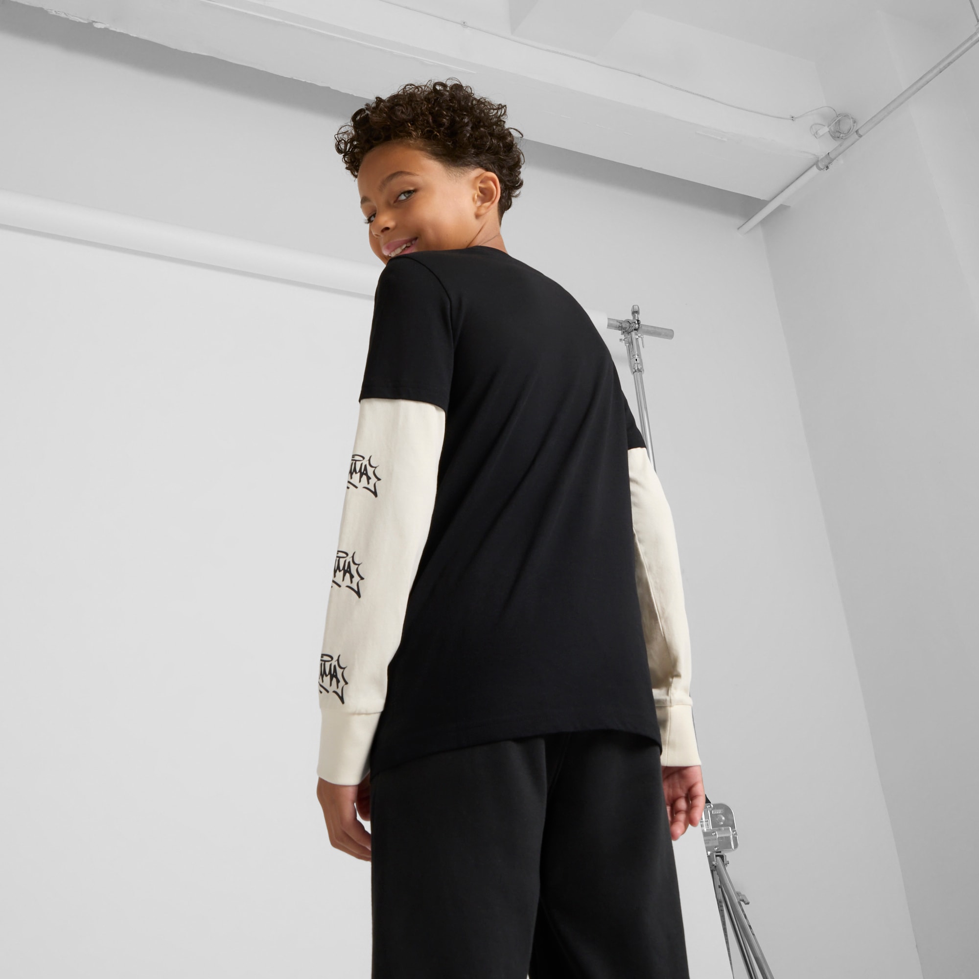 Vibe Check Pack Big Kids' Long Sleeve Tee | PUMA