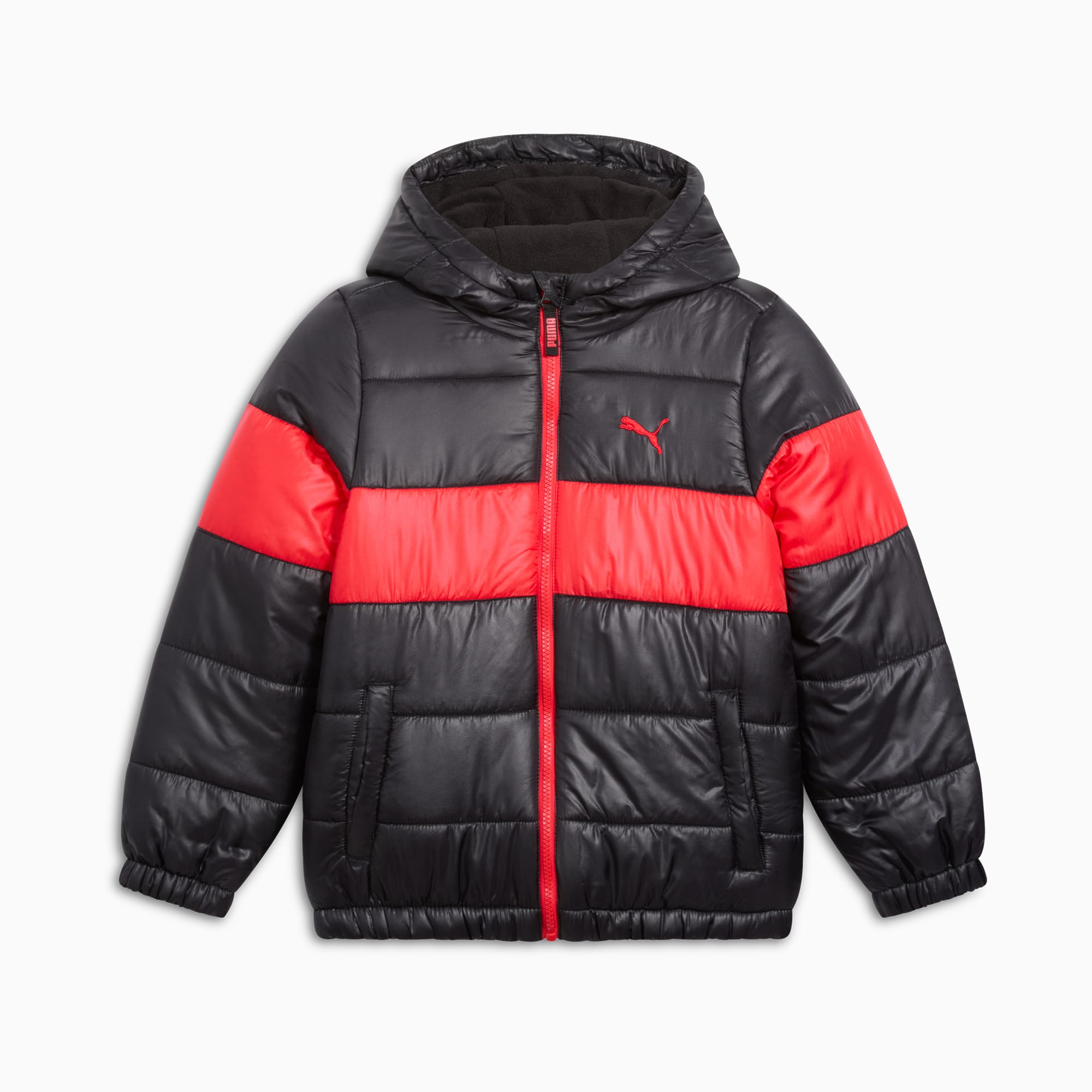 Color Block Big Kids Zip Up Puffer Jacket PUMA