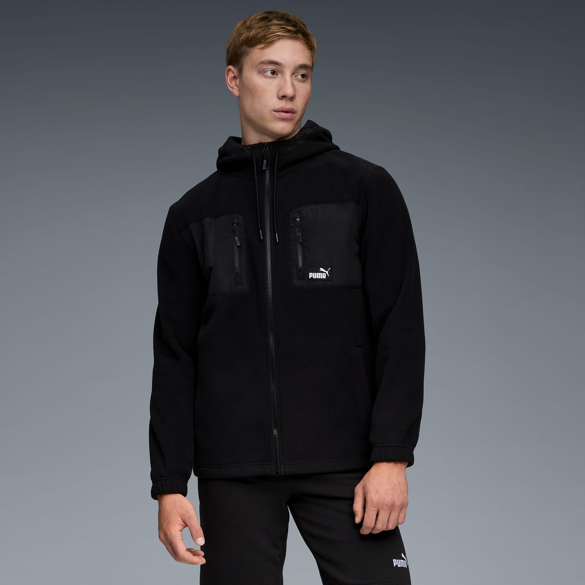 ★ PUMA★ Men's Activewear Fleece Bonded Jacket 94094201 Polar Fleece Hooded Jacket Men | PUMA