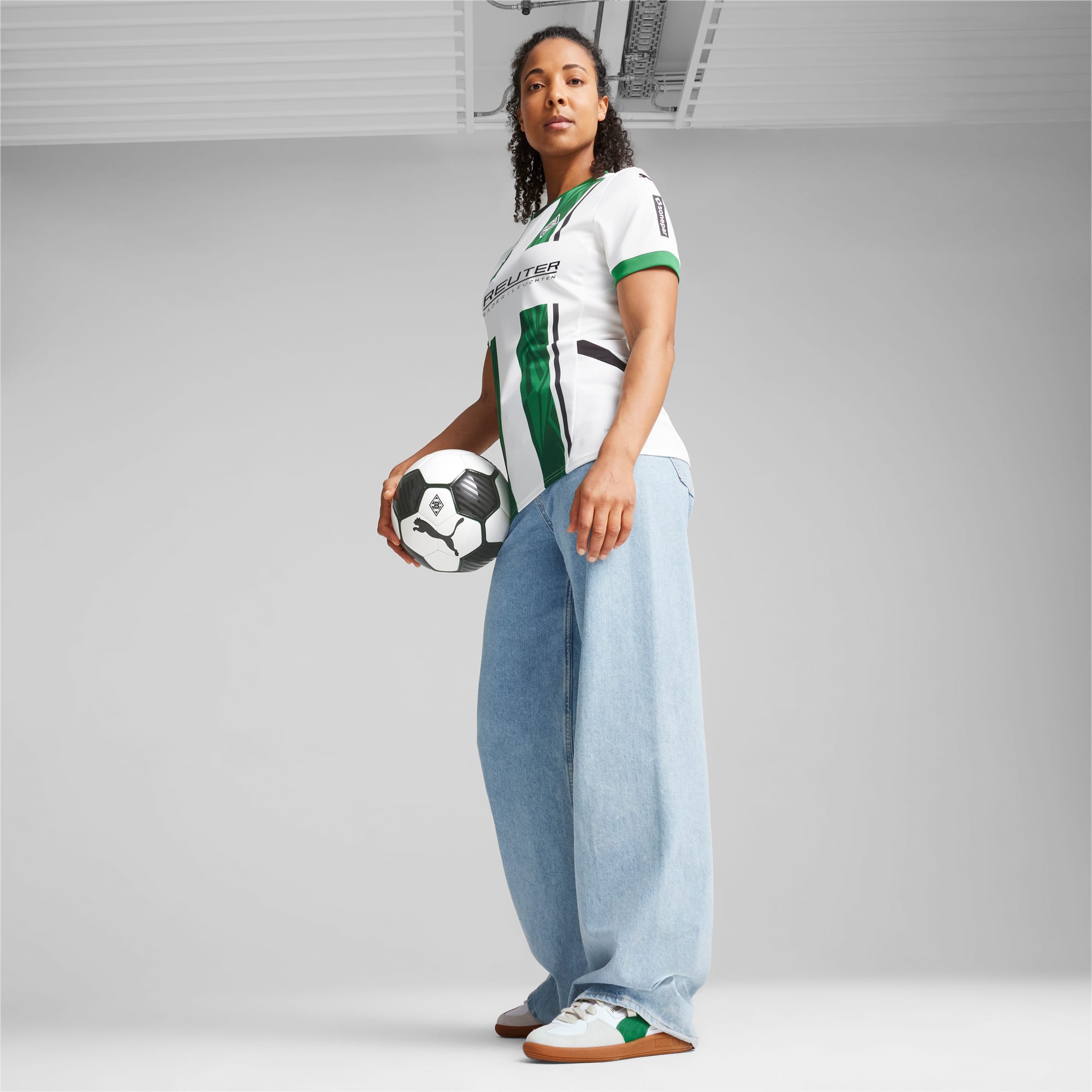 Borussia Mönchengladbach 24/25 Home Jersey Women, PUMA White-Archive Green, large