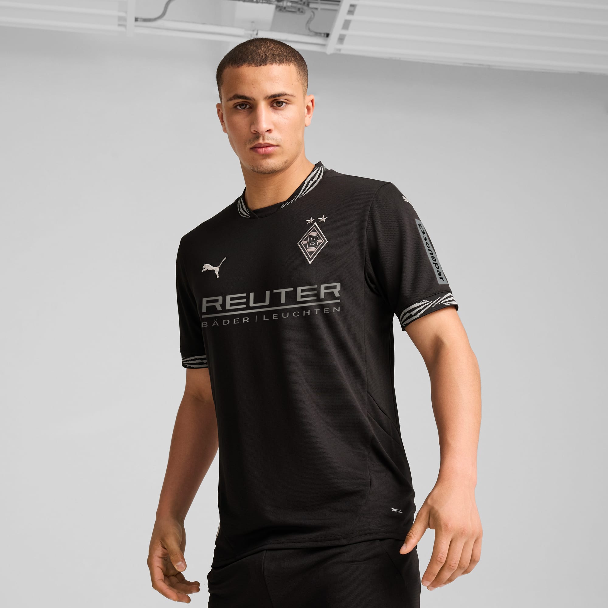 Borussia Mönchengladbach 24/25 Third Jersey Men, PUMA Black-Puma Aged Silver, large