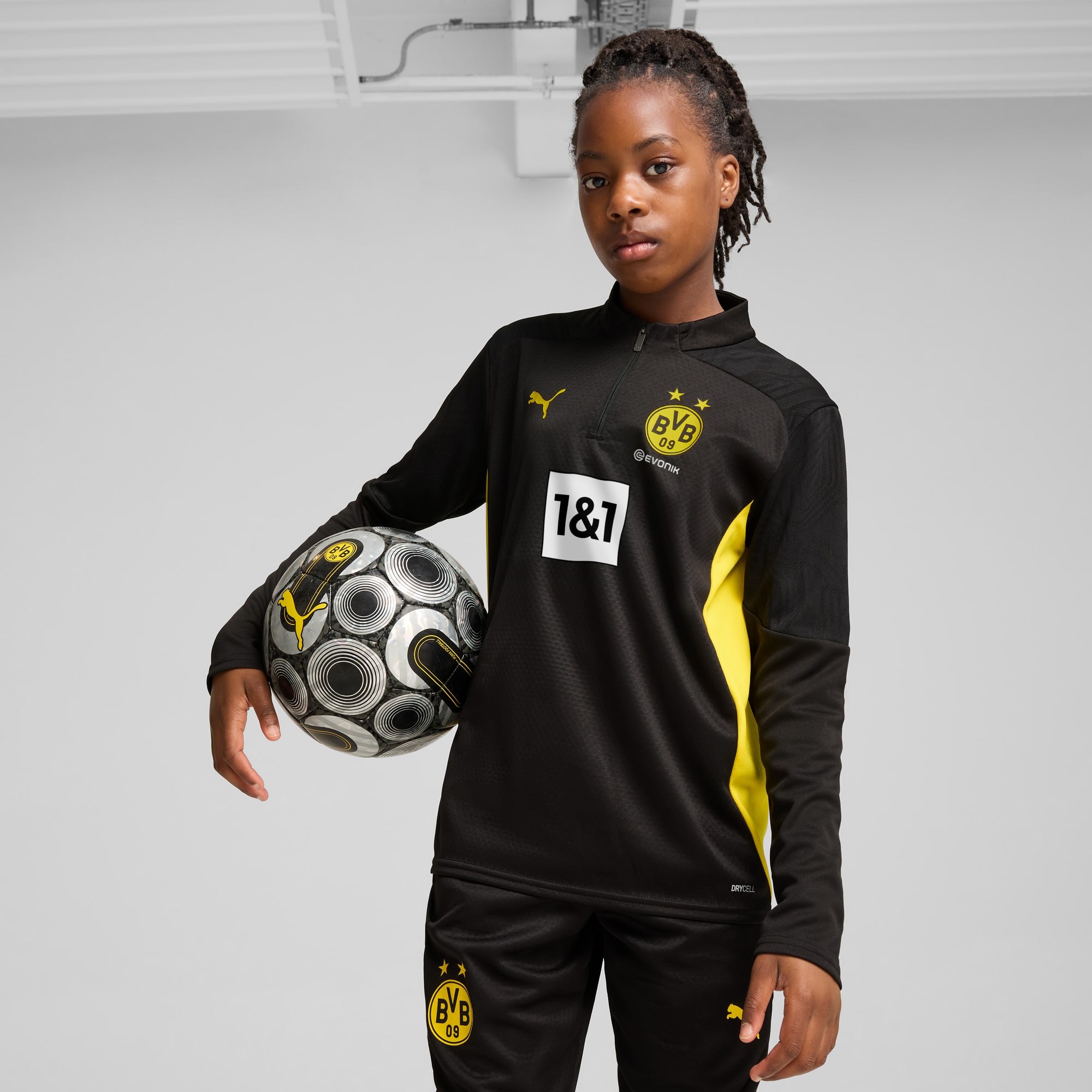Borussia Dortmund Training Quarter Zip Top Youth PUMA