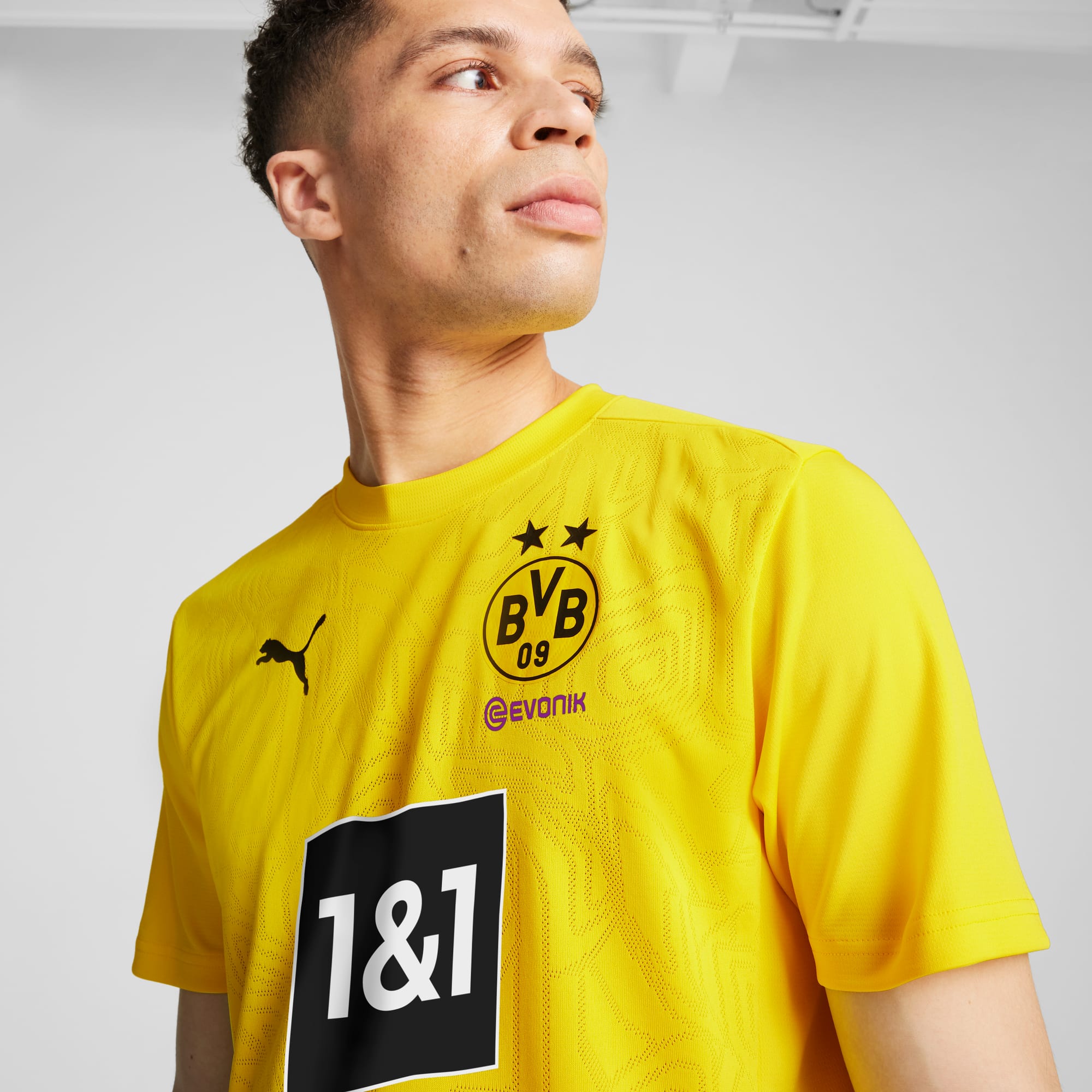 Maillot d’entraînement Borussia Dortmund Homme, Faster Yellow-PUMA Black, large