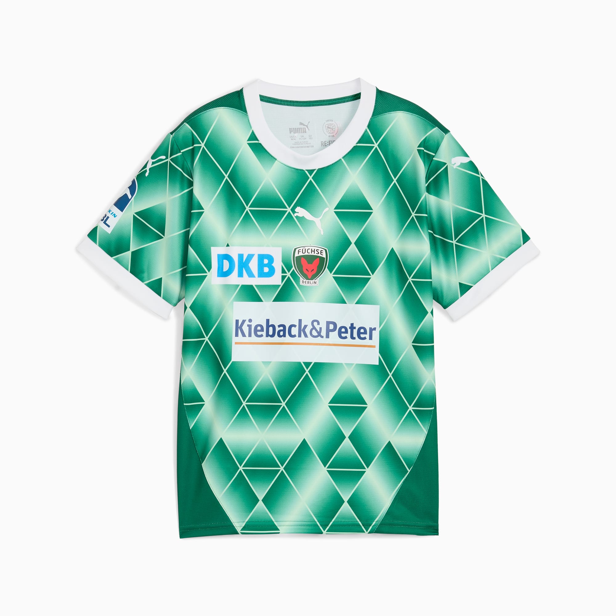 Maglia gara Home Füchse Berlin 24/25 per ragazzi, Power Green-Fresh Mint, large