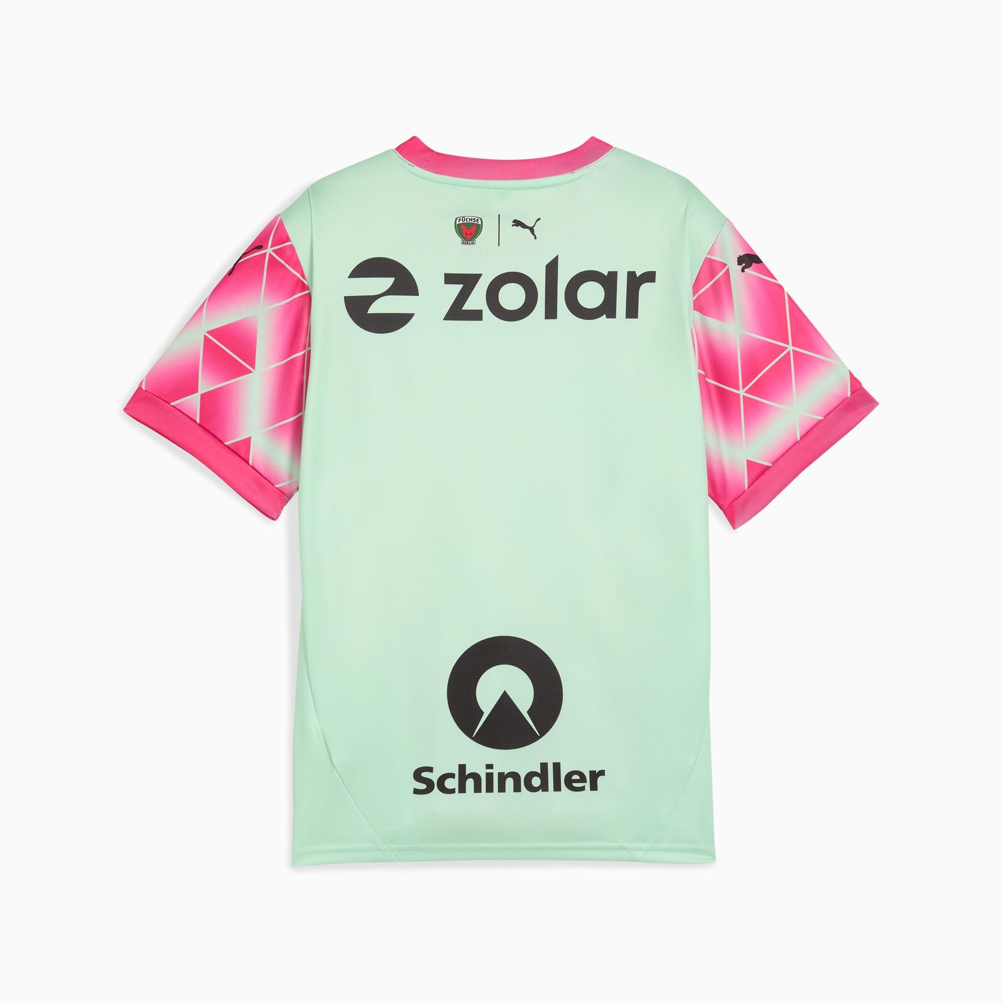 Füchse Berlin 24/25 Away Jersey Youth, Fresh Mint-PUMA Pink, large