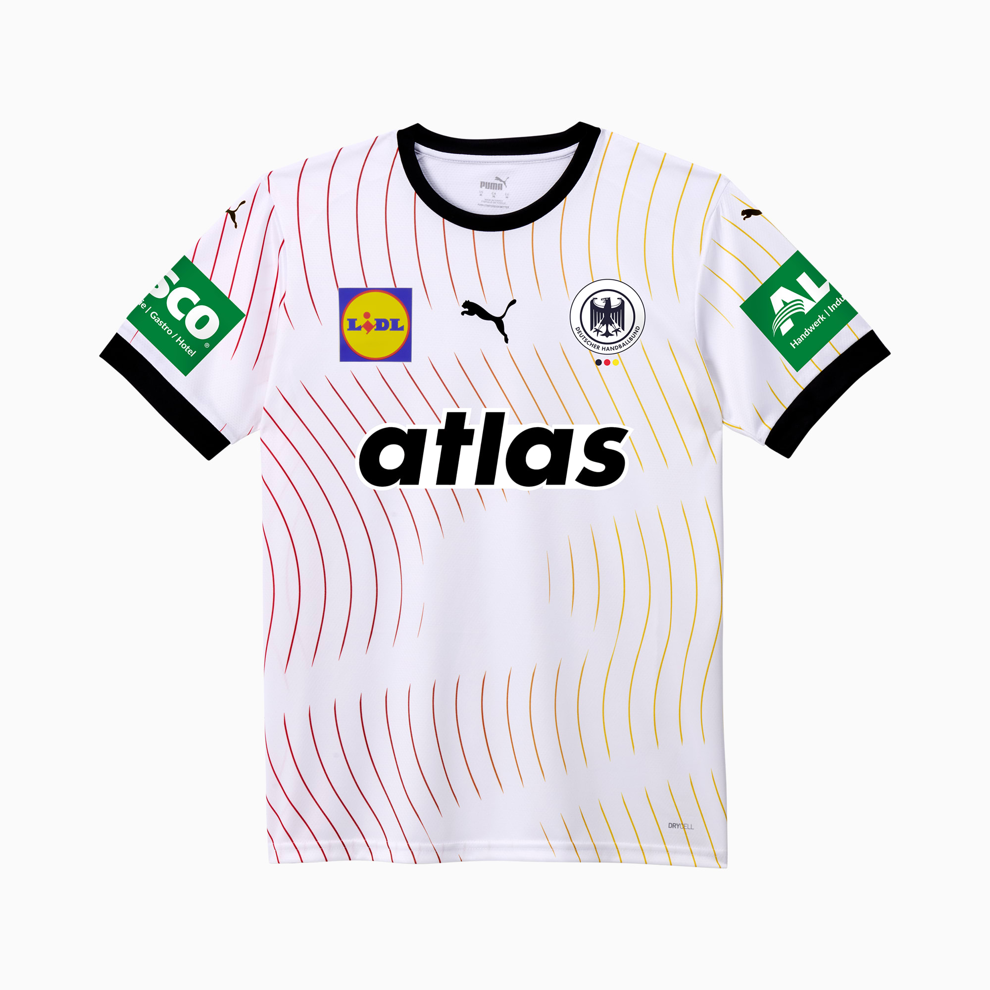 Duitsland Handbal 2025 thuisshirt voor heren, PUMA White-PUMA Black, large
