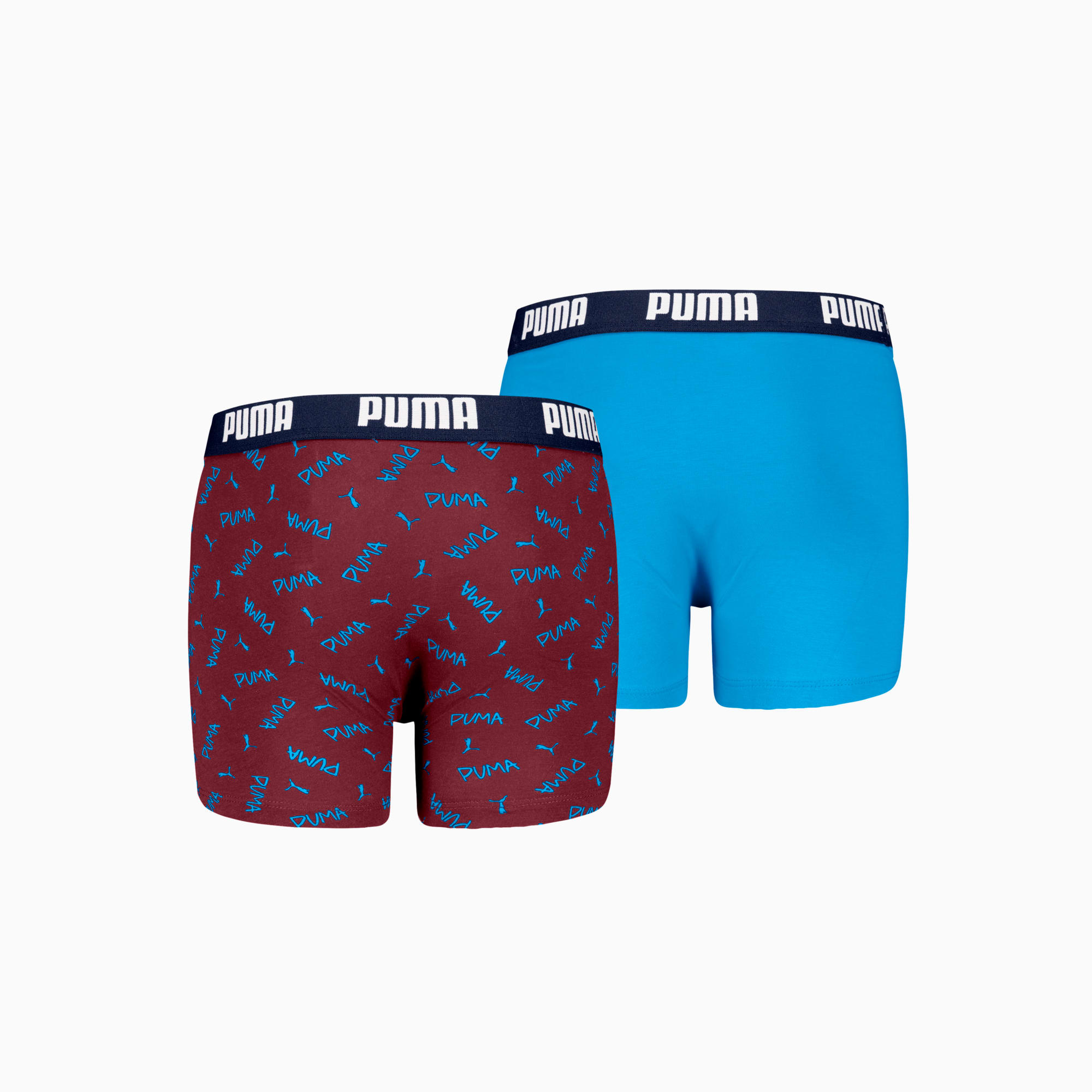 Boys' Boxers (2-Pack), dark red / blue, large