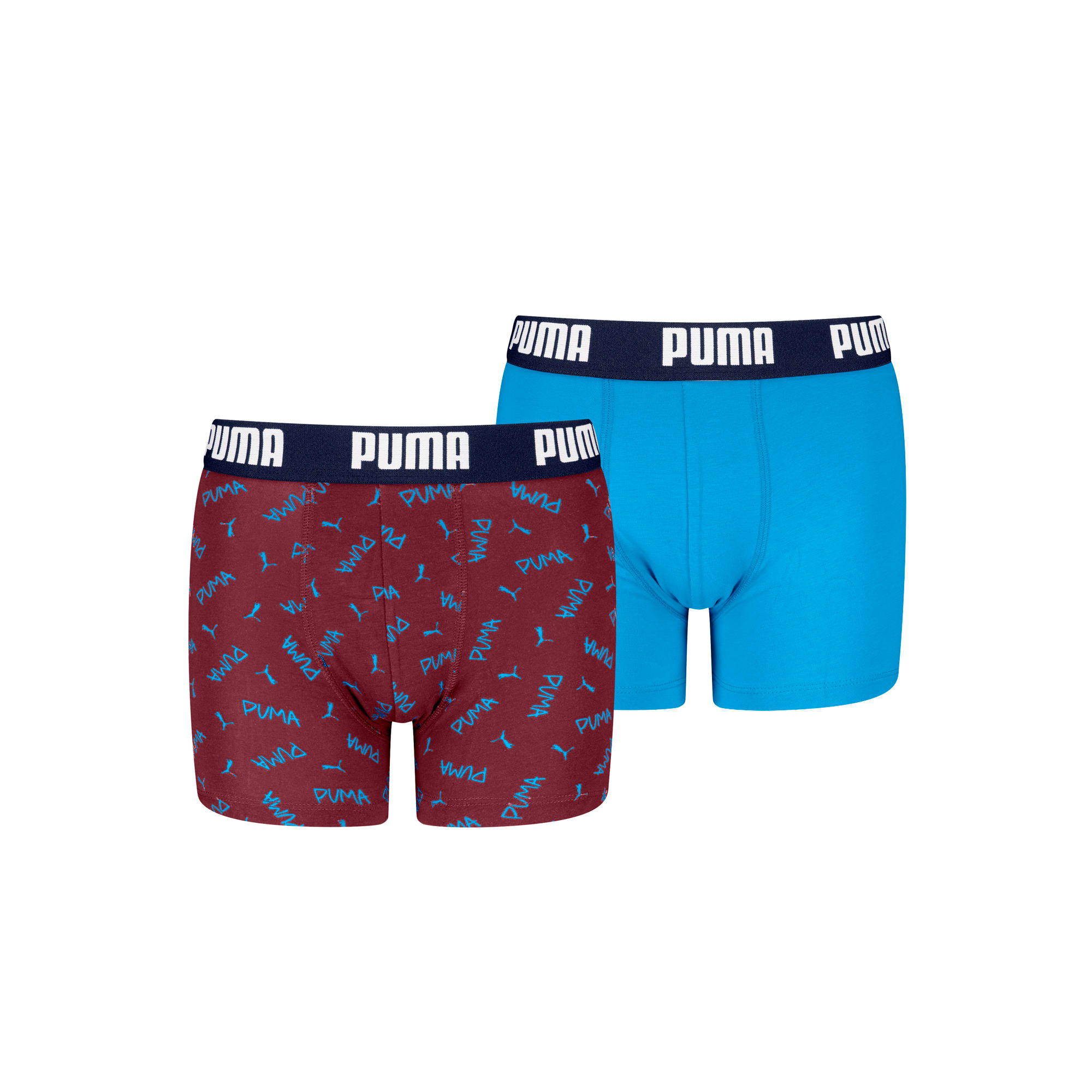 Boys' Boxers (2-Pack), dark red / blue, large