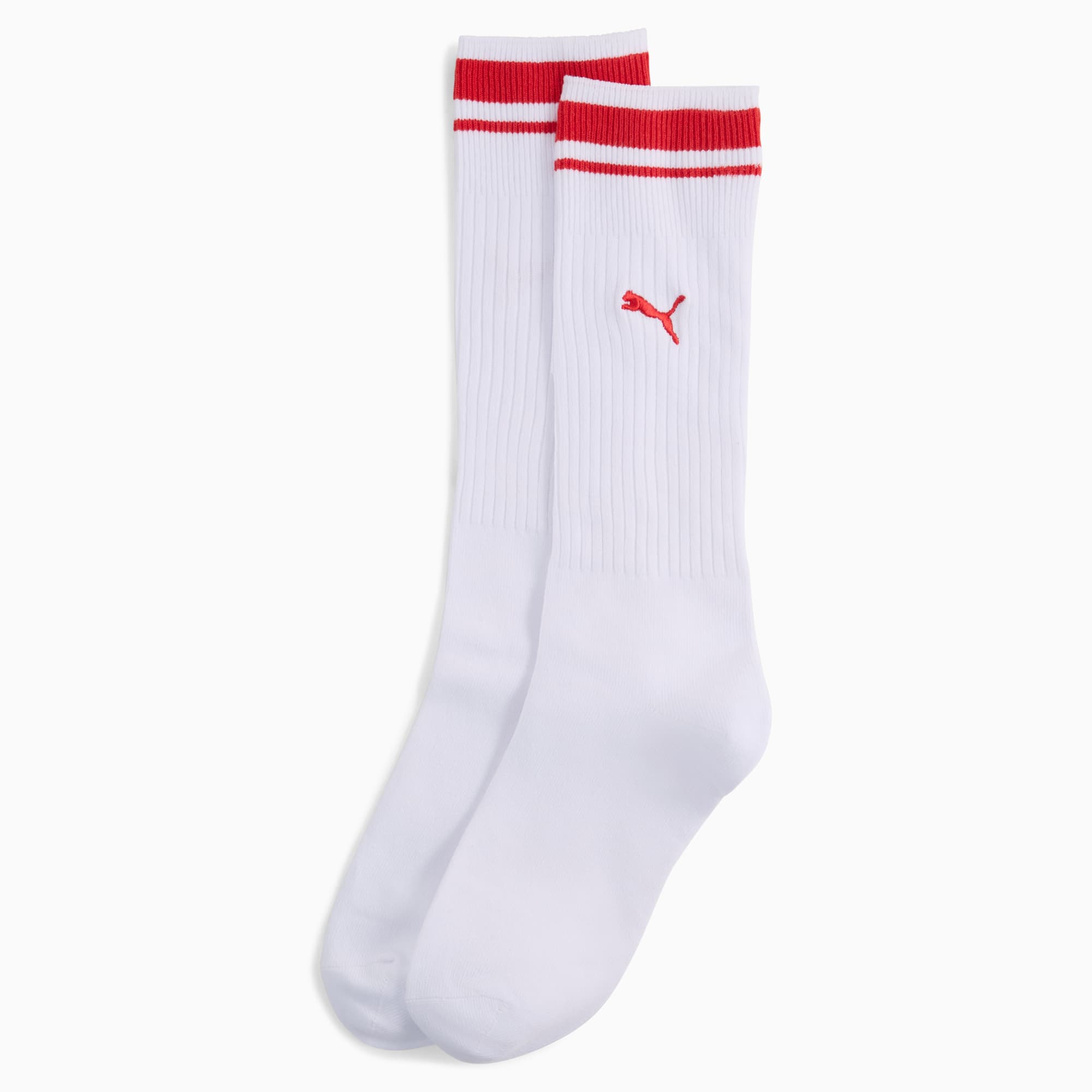Chaussette rayées Heritage Unisexe (1 paire), white / flame orange, large
