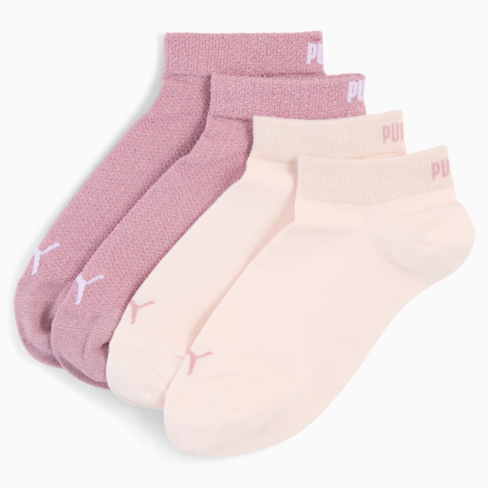 Rosa PUMA Sportsocken für Damen mit Logo-Detail und atmungsaktivem Materialmix.