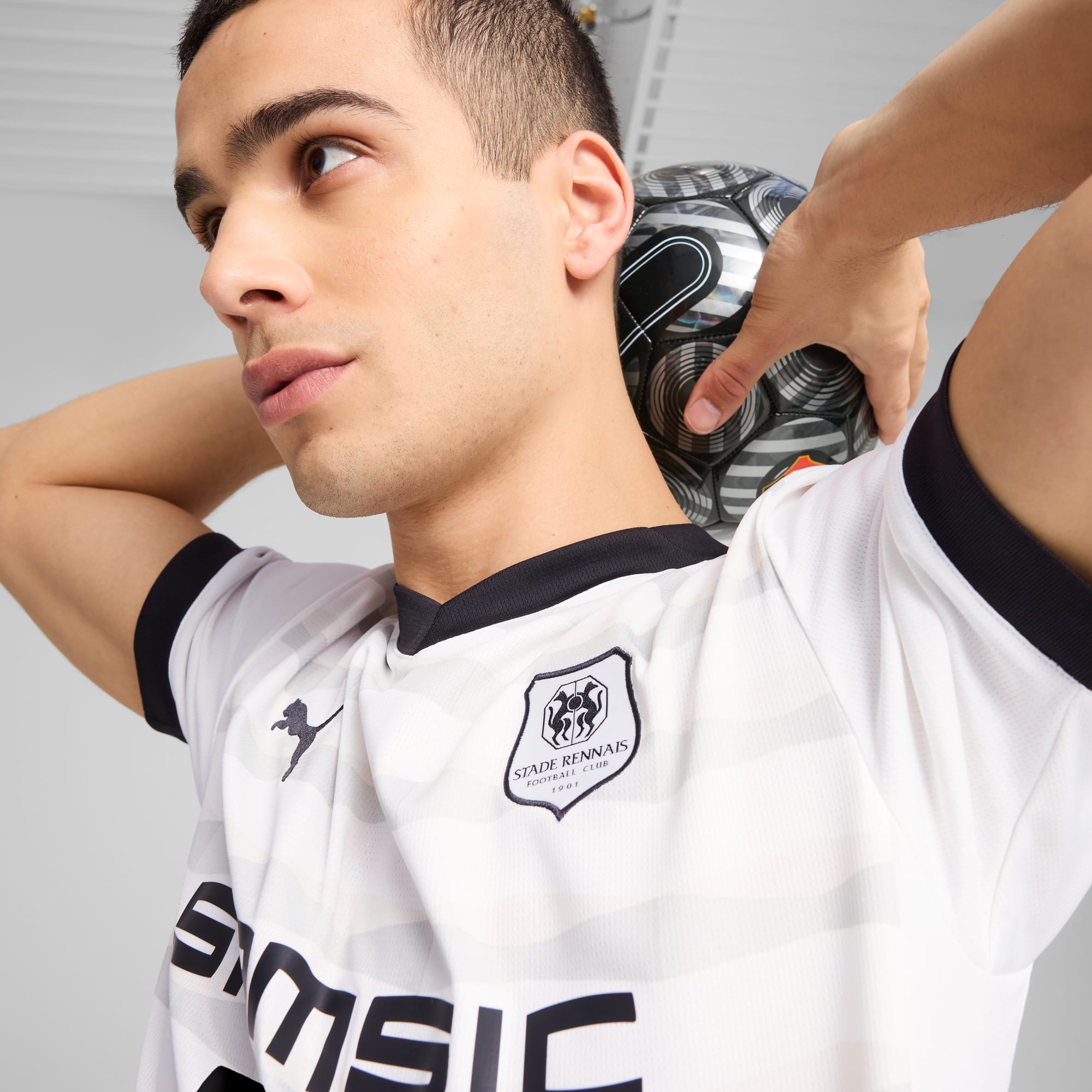 Stade Rennais F.C. 24/25 Away Jersey Men, PUMA White-PUMA Black, large