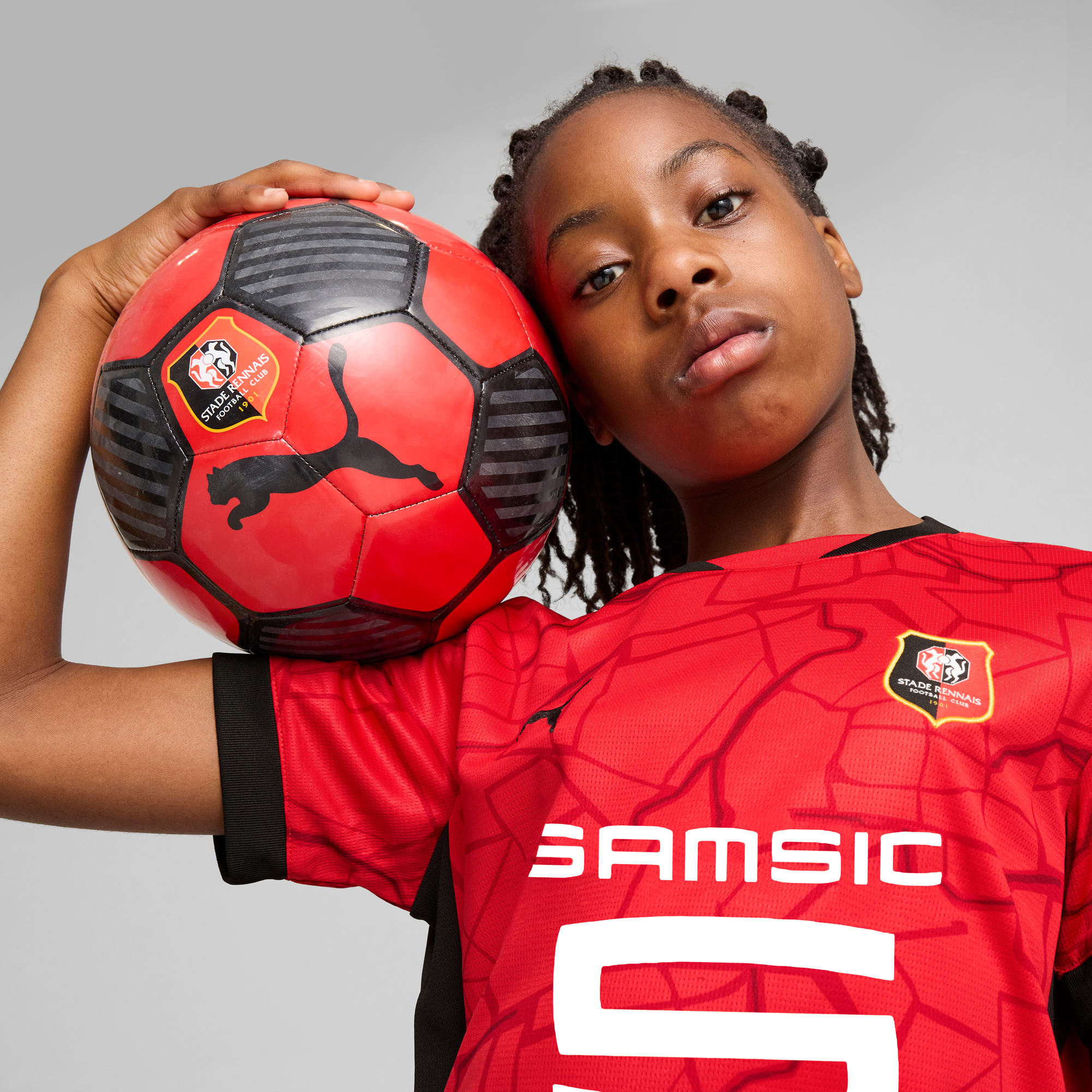 Stade Rennais F.C. 24/25 Home Jersey Youth, PUMA Red-PUMA Black, large