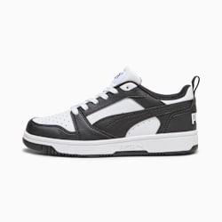 Rebound V6 Lo Big Kids' Sneakers, PUMA White-PUMA Black, extralarge
