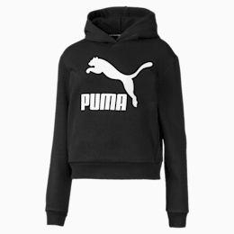 girls grey puma hoodie