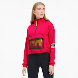sudadera puma roja mujer