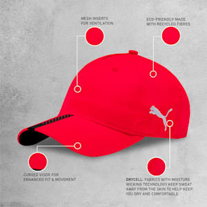 LIGA Unisex Football Cap, Puma Red-Puma Black, extralarge-IND