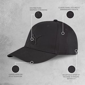 Archive Logo Unisex Baseball Cap, Puma Black-black Logo, extralarge-IND