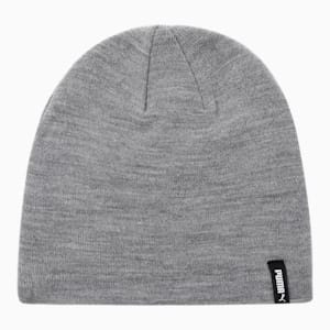 Classic Cuffless Beanie, Medium Gray Heather-Puma Black, extralarge-IND