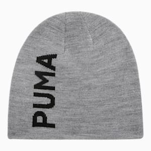 Classic Cuffless Beanie, Medium Gray Heather-Puma Black, extralarge-IND