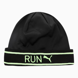Classic Running Cuff Beanie, Puma Black-Green Glare