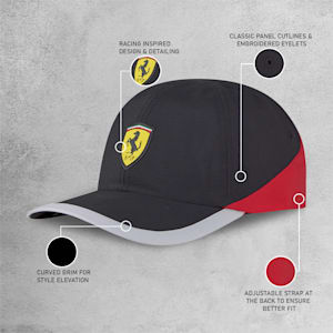 Ferrari SPTWR Race Baseball Cap, Puma Black, extralarge-IND