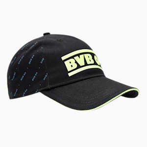 BVB Legacy Unisex Baseball Cap, Puma Black-Safety Yellow
