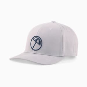PUMA x ARNOLD PALMER Circle Umbrella Men's Snapback Golf Cap, Mirage Gray-Navy Blazer