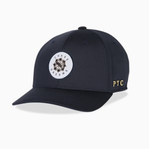 PUMA x Palm Tree Crew Chase Dreams Men's Golf Cap, Navy Blazer-Old Gold, extralarge-IND