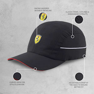 Scuderia Ferrari SPTWR Statement Unisex Baseball Cap, Puma Black, extralarge-IND