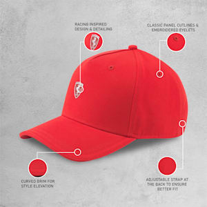 Scuderia Ferrari SPTWR Style Unisex Motorsports Cap, Rosso Corsa, extralarge-IND