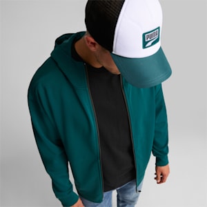 Logo Trucker Hat, Puma White-Puma Black-Varsity Green