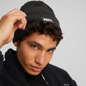 Classic Cuff Ribbed Beanie, Puma Black